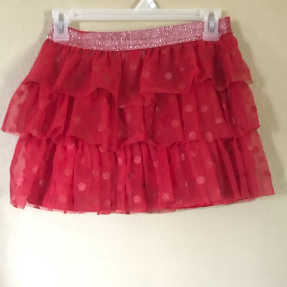 Red Glittery Skirt